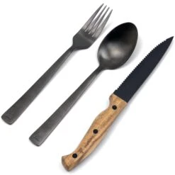 Premium Cutlery Set - 12 Piece -Camping Promotion Store acacia2