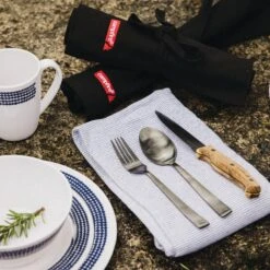 Premium Cutlery Set - 12 Piece -Camping Promotion Store acacia5