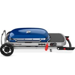 Weber Traveler 'OCEAN BLUE' Portable Gas Barbecue -Camping Promotion Store blue traveler3