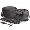 Premium 4.5qt Cast Iron Camp Oven Set -Camping Promotion Store campovenset