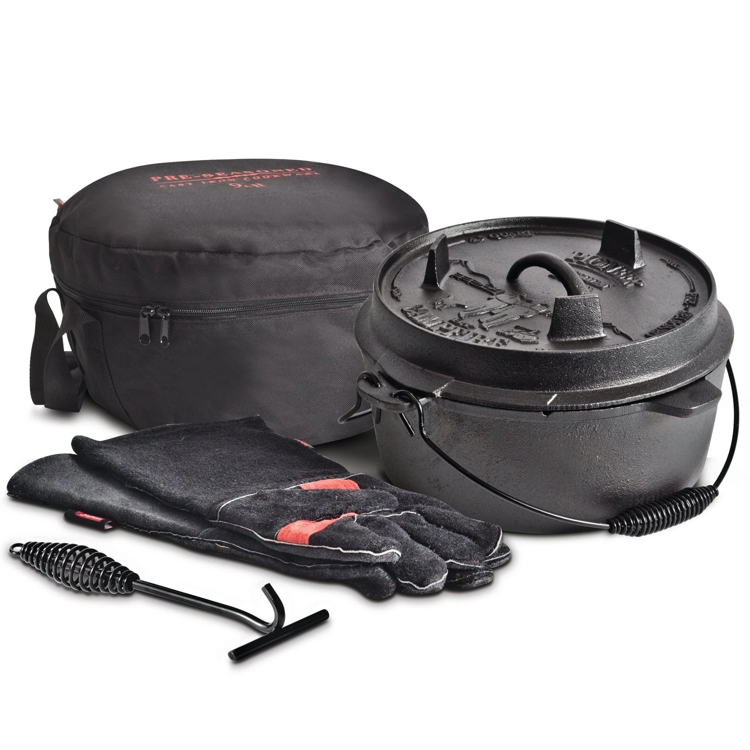 Premium 9qt Cast Iron Camp Oven Set 3 Premium 9qt Cast Iron Camp Oven Set