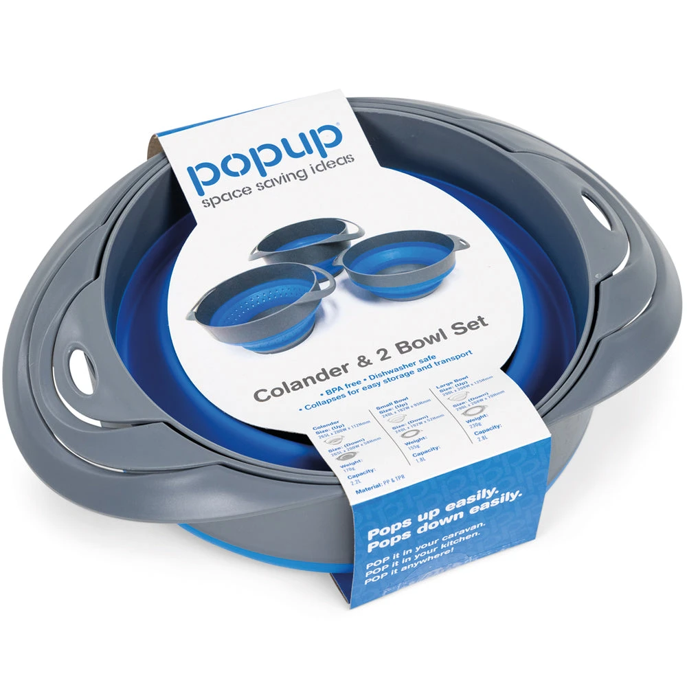 Companion Pop Up Colander & 2 Bowl Set 5 Companion Pop Up Colander & 2 Bowl Set - Image 3