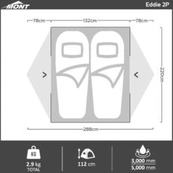 Eddie 2P Hiking Tent -Camping Promotion Store eddie2 6b1d859e 636f 4e97 8db8 b9c42b2b0f39