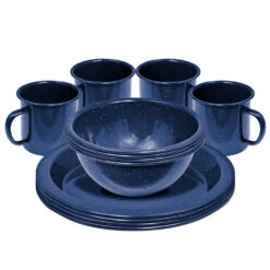 4 Person Enamel Dinner Set