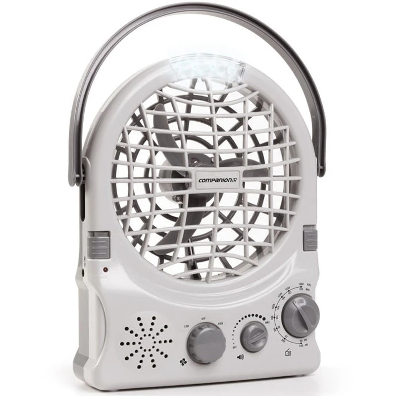 Companion Rechargeable Fan With Radio 3 Companion Rechargeable Fan With Radio