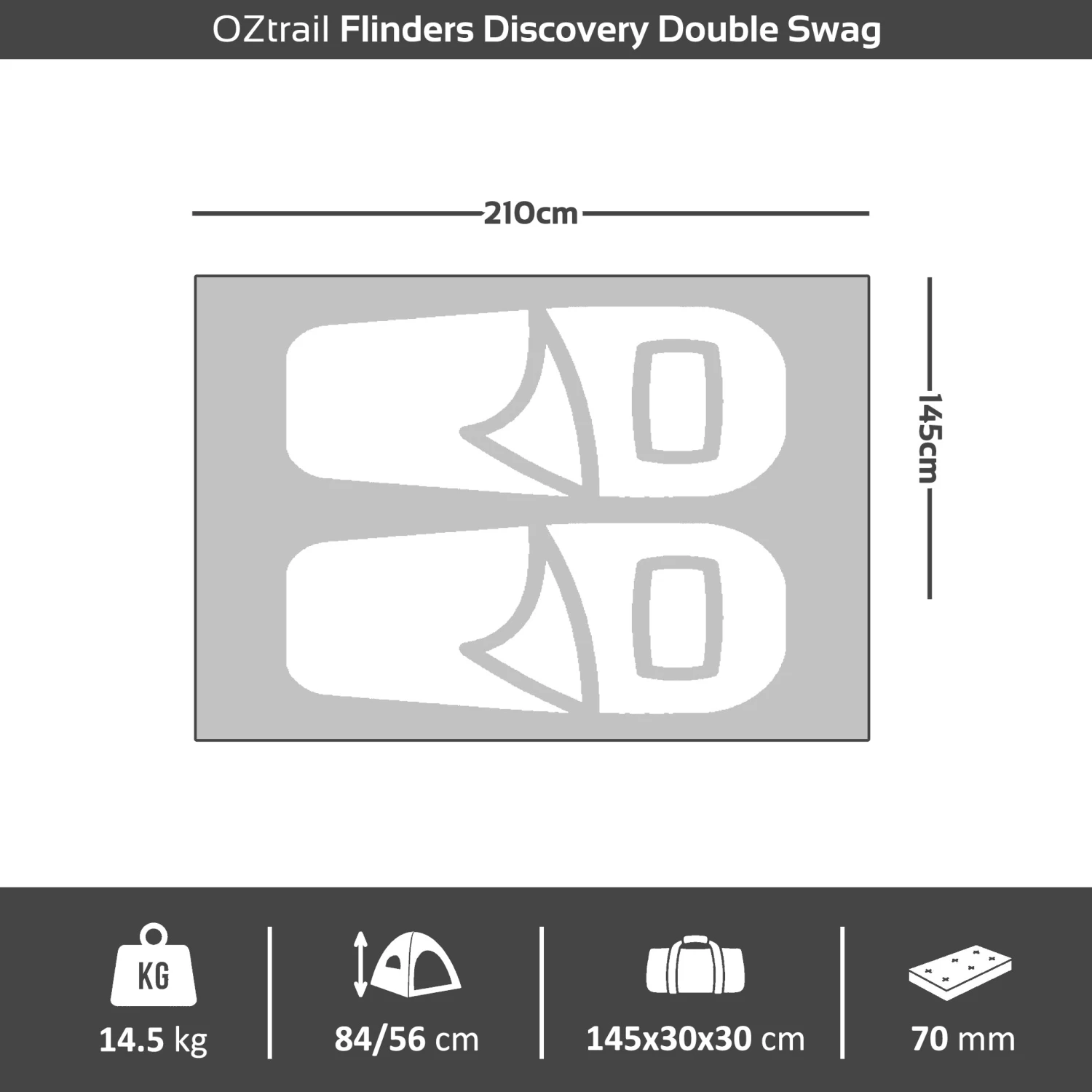 OZtrail Flinders Discovery Double Swag 4 OZtrail Flinders Discovery Double Swag - Image 2
