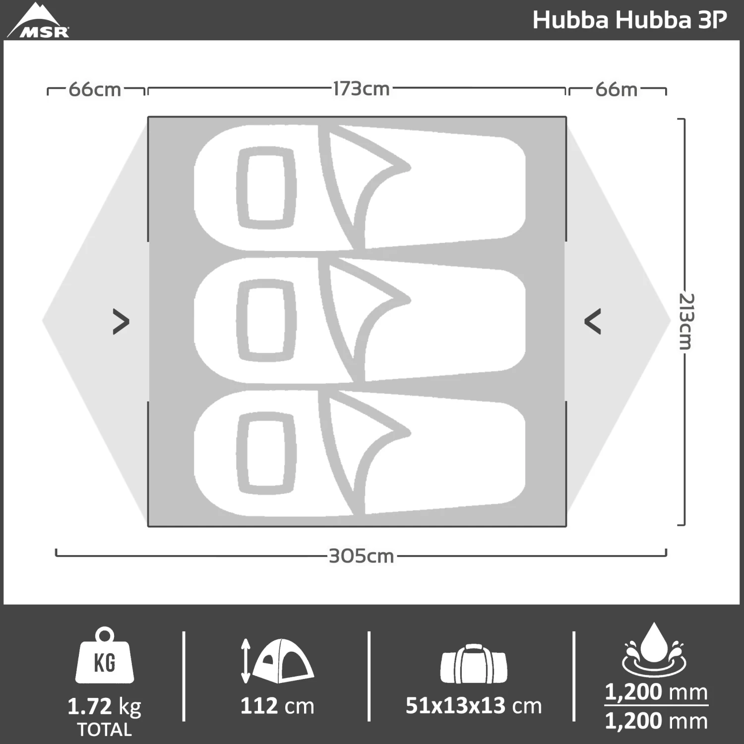 MSR Hubba Hubba 3P Hiking Tent 8 MSR Hubba Hubba 3P Hiking Tent - Image 6