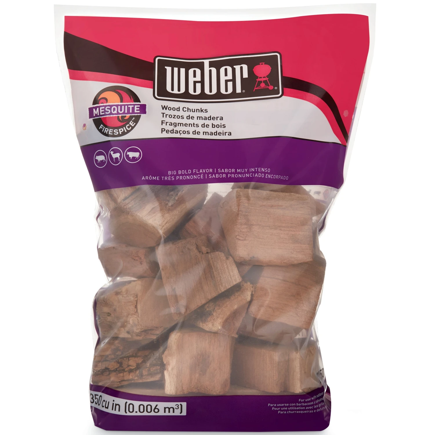 Weber Mesquite Smoking Wood Chunks (1.8kg) 3 Weber Mesquite Smoking Wood Chunks (1.8kg)