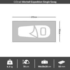 OZtrail Mitchell Expedition Single Swag 9 OZtrail Mitchell Expedition Single Swag -Camping Promotion Store mitchell expedition