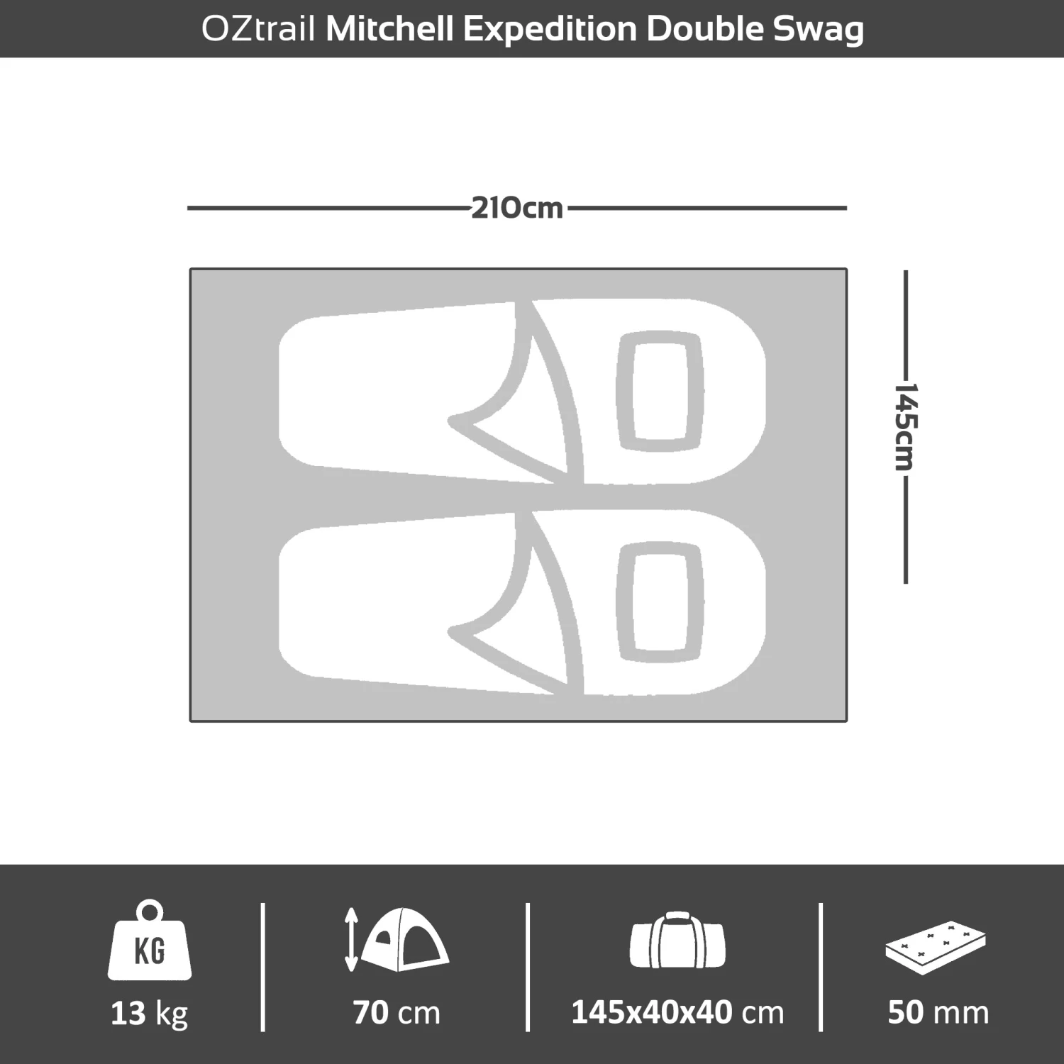 OZtrail Mitchell Expedition Double Swag 6 OZtrail Mitchell Expedition Double Swag - Image 4