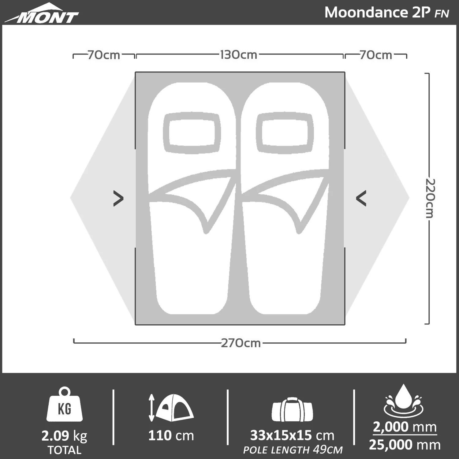 Moondance 2 FN Hiking Tent 20 Moondance 2 FN Hiking Tent - Image 18