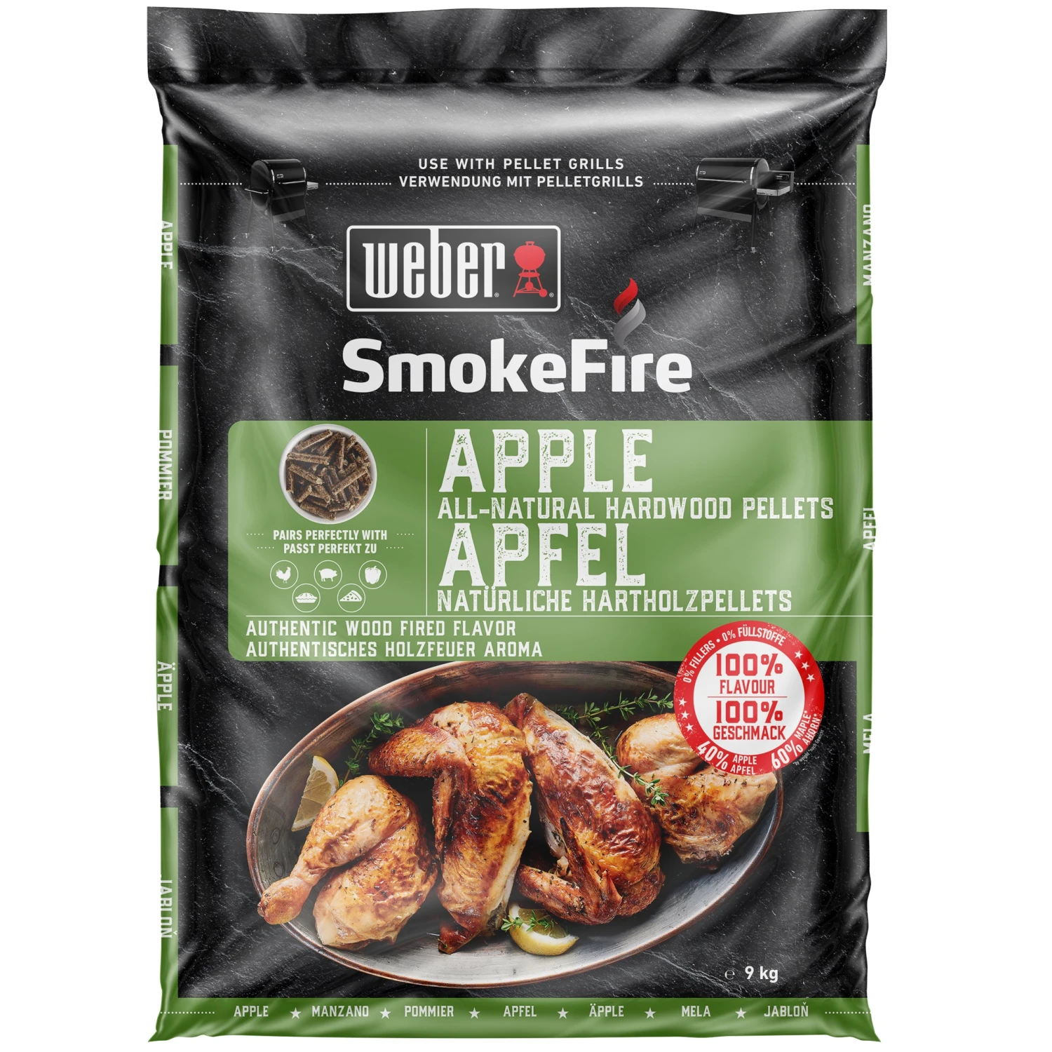 Weber Apple All-Natural Hardwood Pellets 3 Weber Apple All-Natural Hardwood Pellets