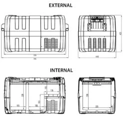 TravelMate 51L Dual Zone Fridge/Freezer -Camping Promotion Store tmdz 60 ns size