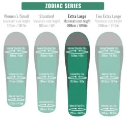 Zodiac 550 XL -4°C Down Sleeping Bag 17 Zodiac 550 XL -4°C Down Sleeping Bag -Camping Promotion Store zodiac size xl