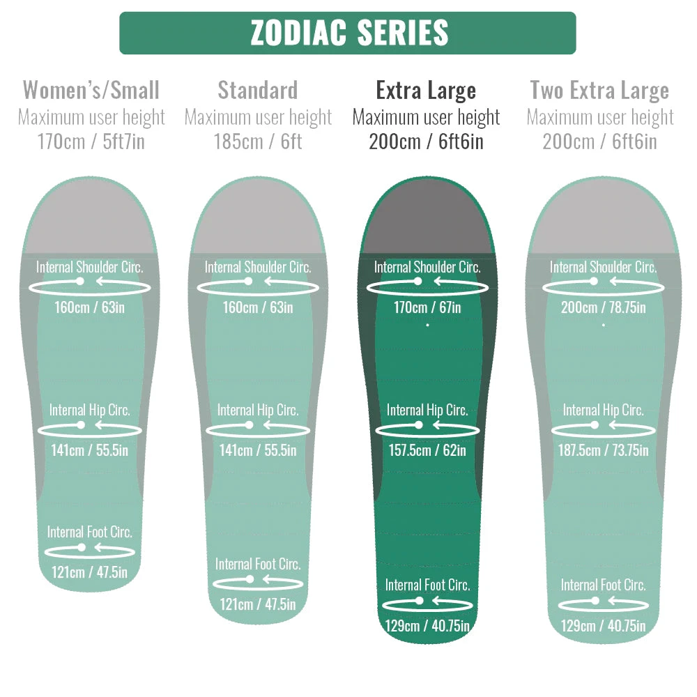 Zodiac 550 XL -4°C Down Sleeping Bag 10 Zodiac 550 XL -4°C Down Sleeping Bag - Image 8