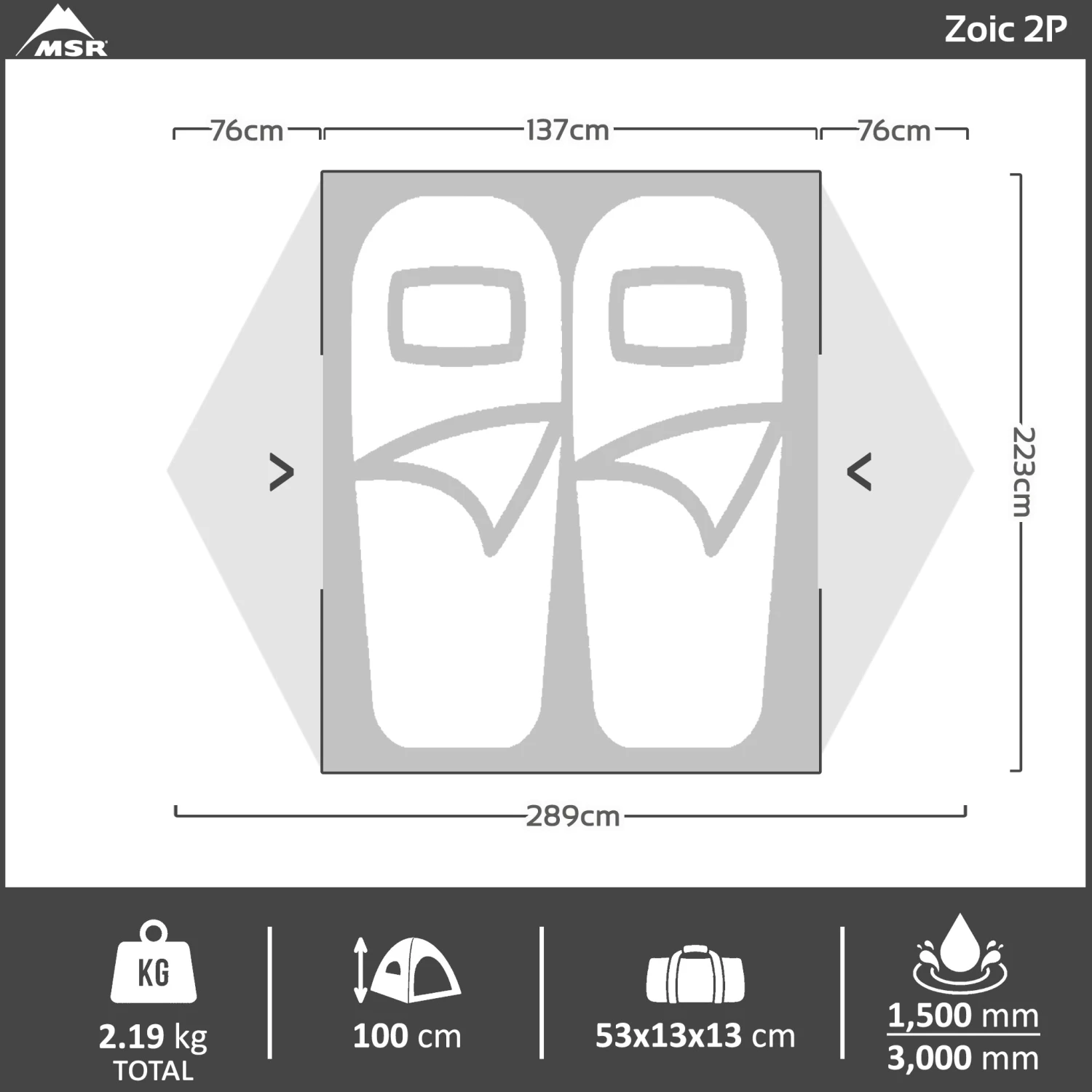 MSR Zoic 2P Hiking Tent 8 MSR Zoic 2P Hiking Tent - Image 6